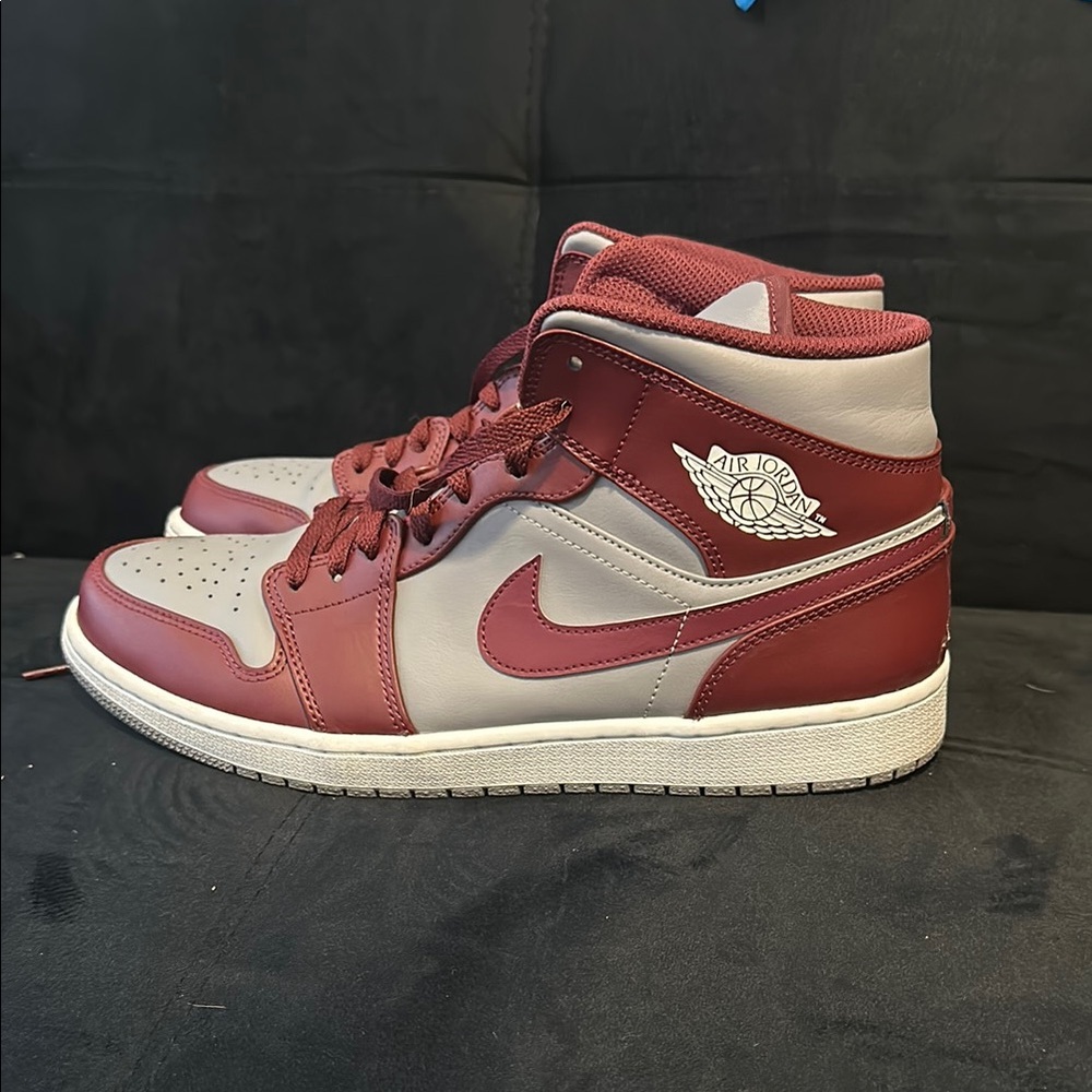 Nike Air Jordan High-Top Sneakers in Red and Gray